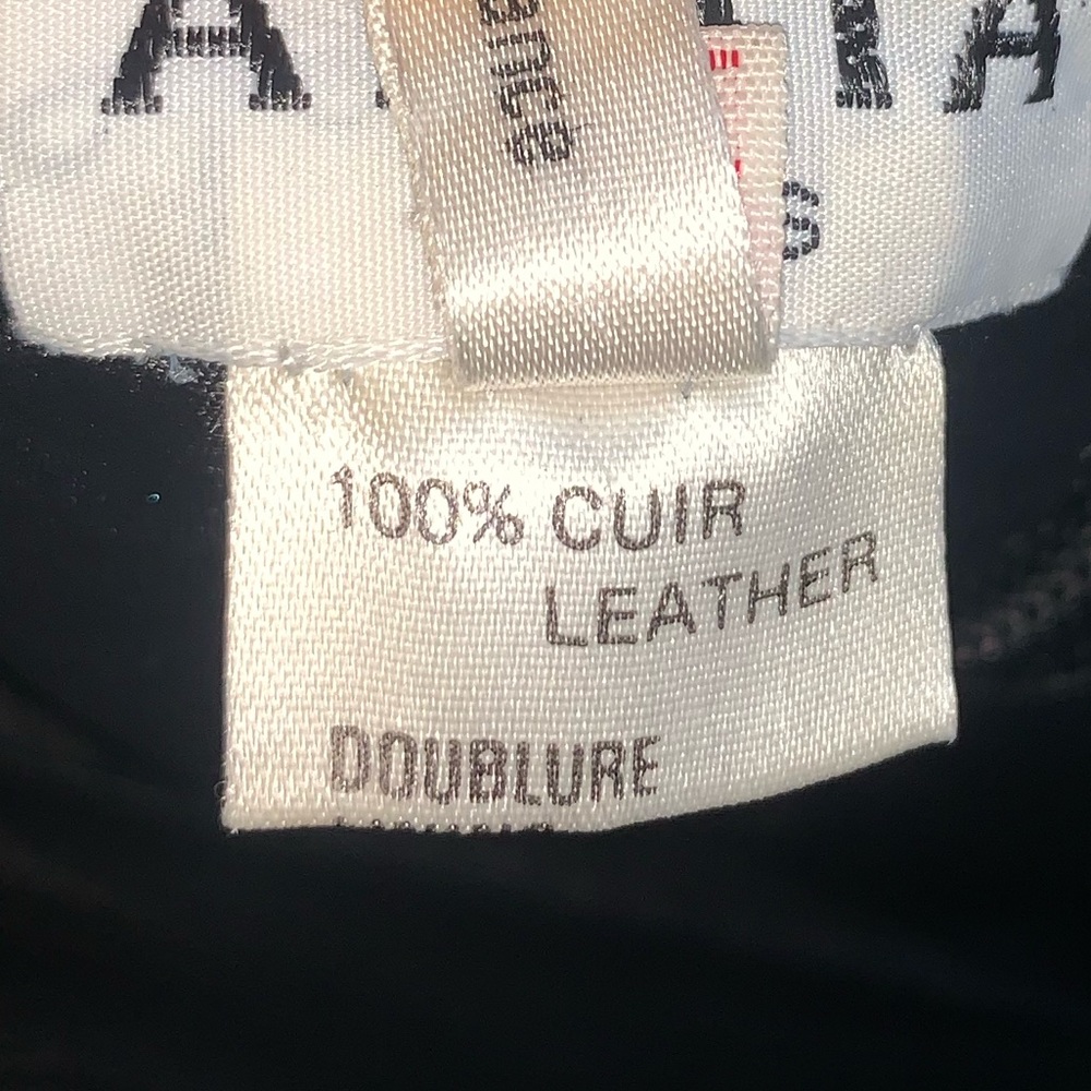Rare Azzedine Alaia Vintage S/S 1992 Black Leather Ruffle Pencil Skirt 42 - Picture 5 of 5